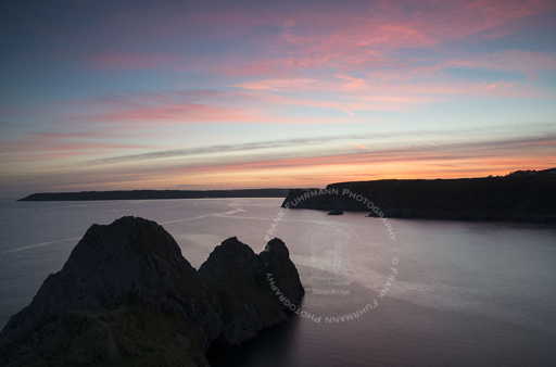 Sunset at Three Cliffs
