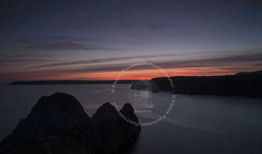 Sunset at Three Cliffs