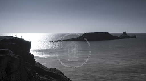 Various Stages of Sunset at Worms Head